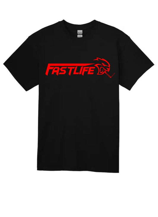 Fastlife Smoking Hellcat Black & Red T-Shirt